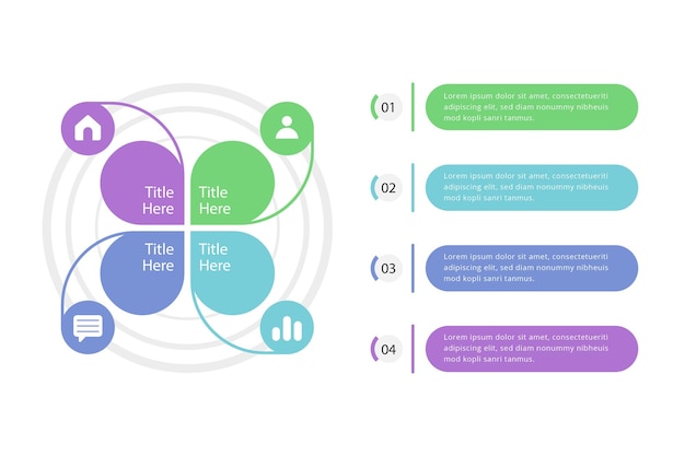 Вектор Инфографический шаблон круга для презентации