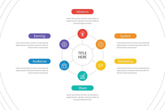 Vector circle infographic template for presentation