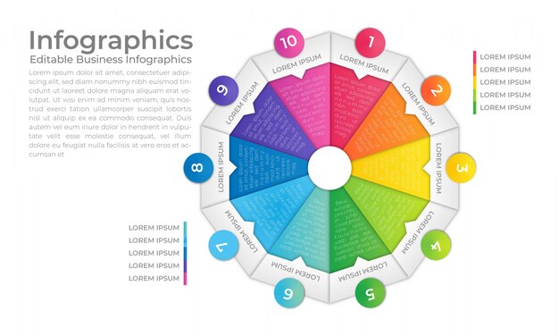 Vector circle infographic template