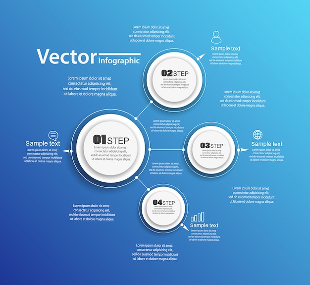 Круг инфографики шаблон