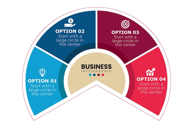 Circle infographic vector illustration Numbered Circular Infographic Layout