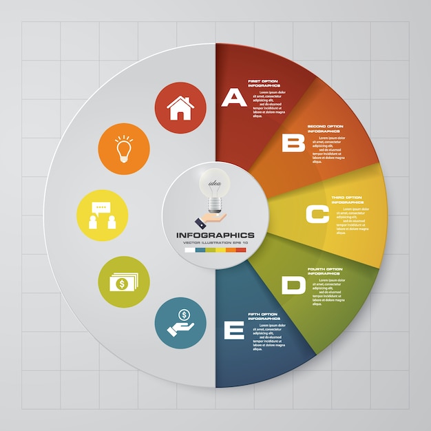 Modello di infografica del cerchio