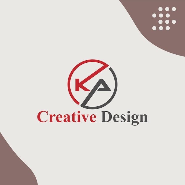 Circle KA logo design for your company.