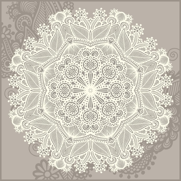 Circle lace ornament round ornamental geometric doily pattern