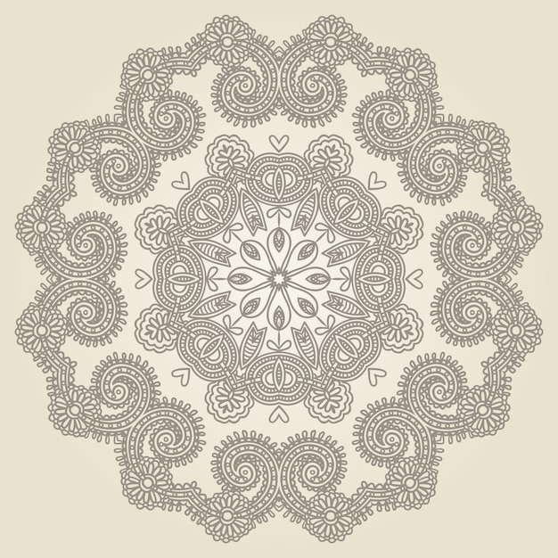 Circle lace ornament round ornamental geometric doily pattern