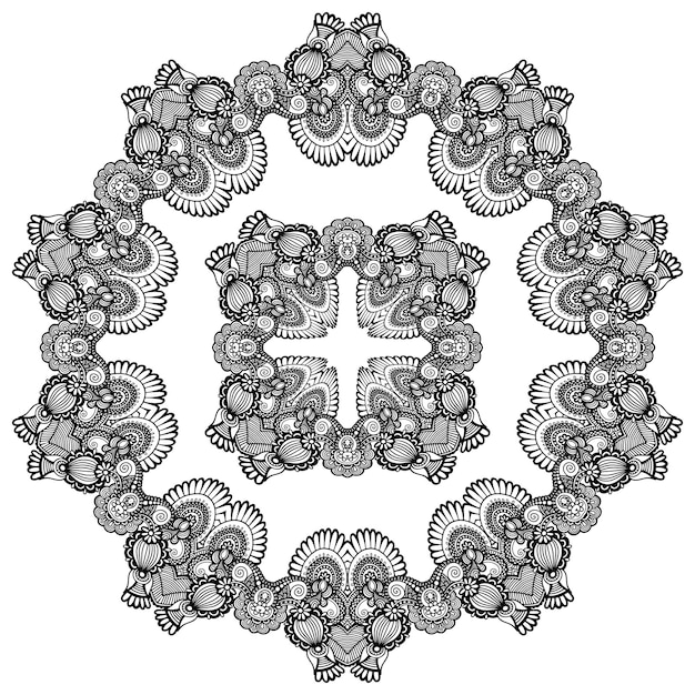 Circle lace ornament round ornamental geometric doily pattern