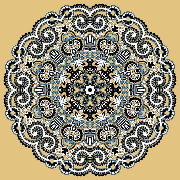 Circle lace ornament round ornamental geometric doily pattern