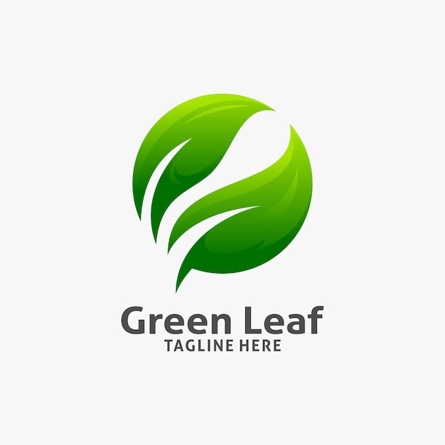 Circle leaf logo design