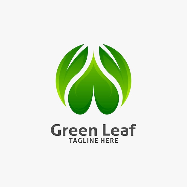 Circle leaf logo design