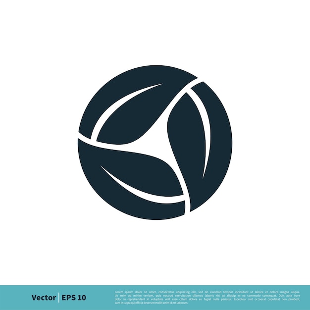 Circle Leaves Icon Vector Logo Template Illustration Design Vector EPS 10