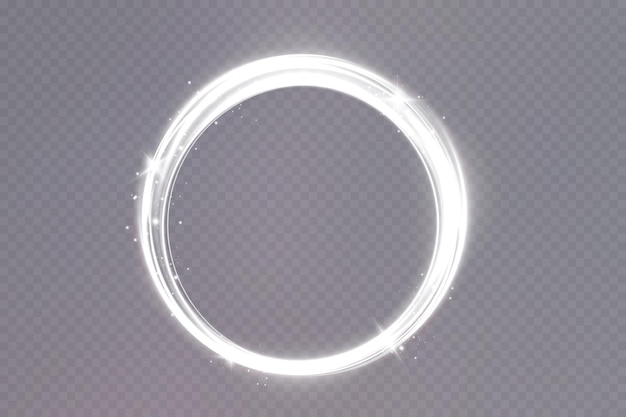 A circle of light with a sparkle effect.