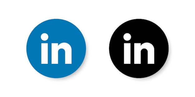 Vector circle linkedin logo icoon social media app netwerktoepassing populair redactioneel merk vector illustratie