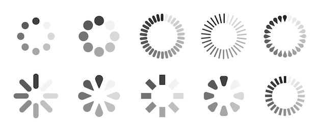 Vector circle loader collection