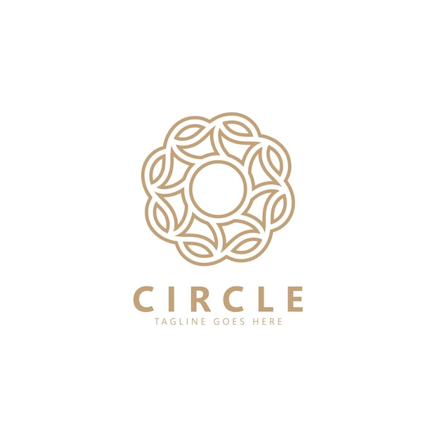 Circle logo template Circular pattern in form of mandala oriental pattern