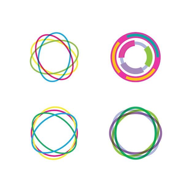 circle logo vector flat design