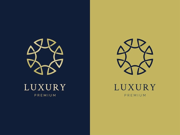 Circle luxury logo design concept