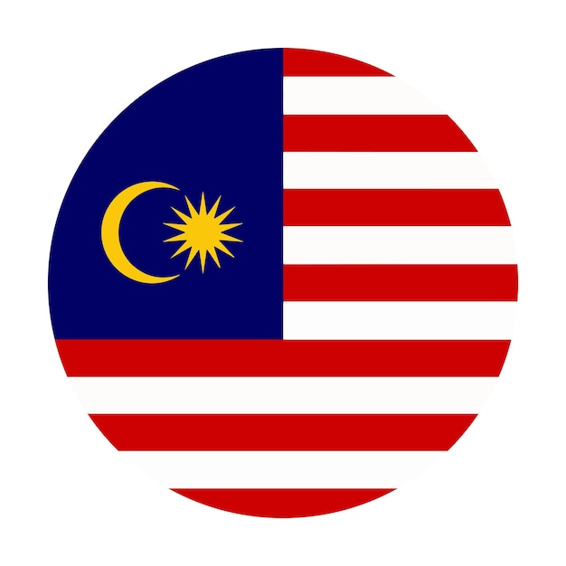 Circle Malaysia flag vector