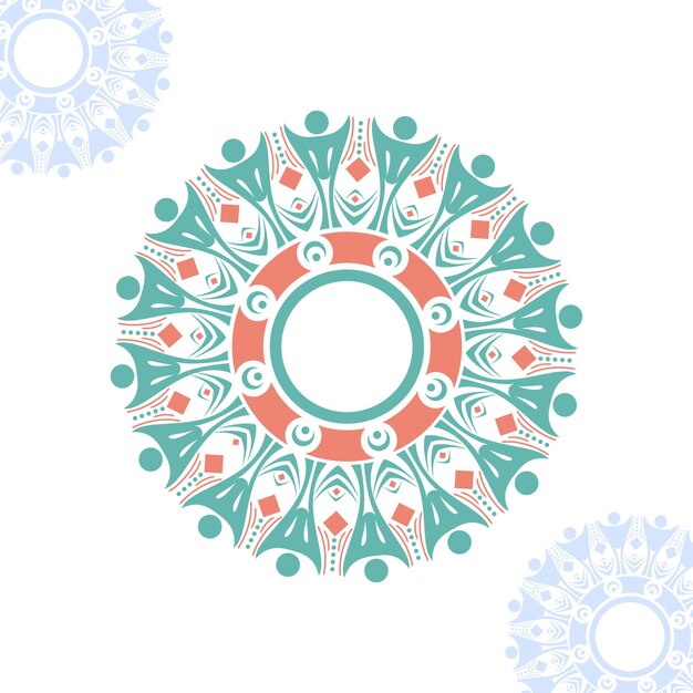 Vector circle mandala ethnic mandala art ornament