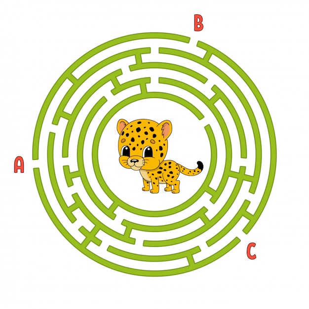 Circle maze. game for kids. puzzle for children.