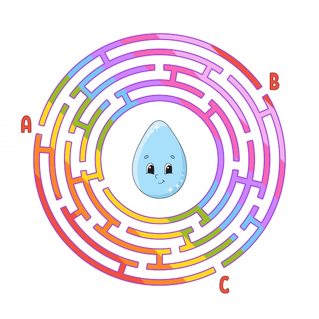 Labirinto circolare. gioco per bambini. puzzle per bambini.