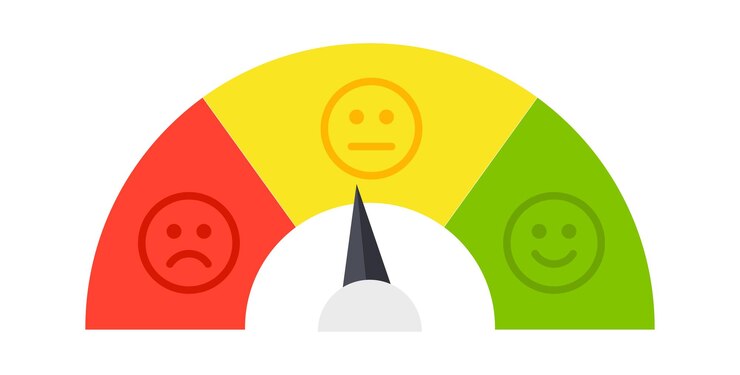 Vector circle mood indicator vector illustration