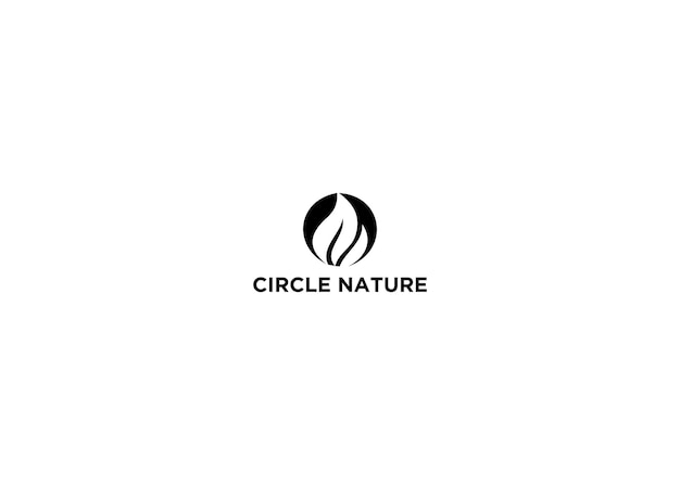 サークル自然ロゴ デザイン ベクトル図