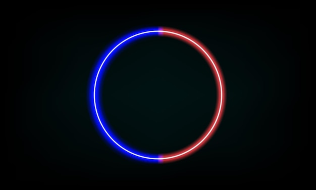 Circle Neon Laser Fluorescent Purple Red Blue Glowing Sci Fi Futuristic