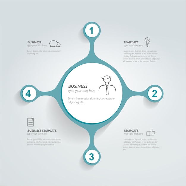 Diagramma di rete circolare. grafico infografico. bandiera di vettore.