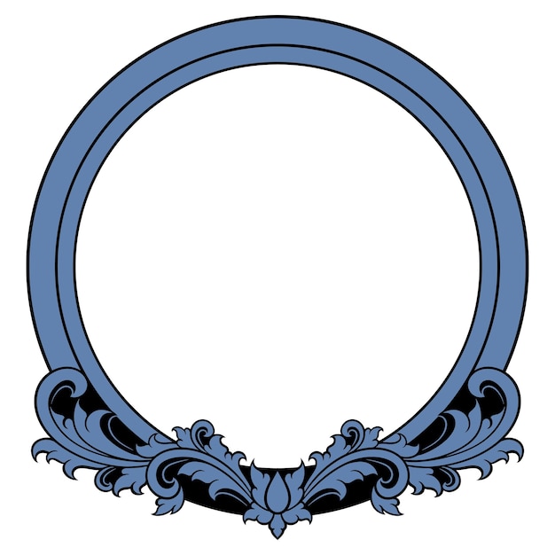 Векторная иллюстрация окружной декоративной рамки