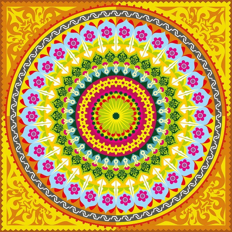 Vector circle ornament