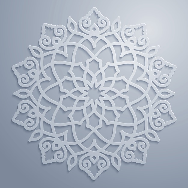 Circle ornamental geometric arabic pattern