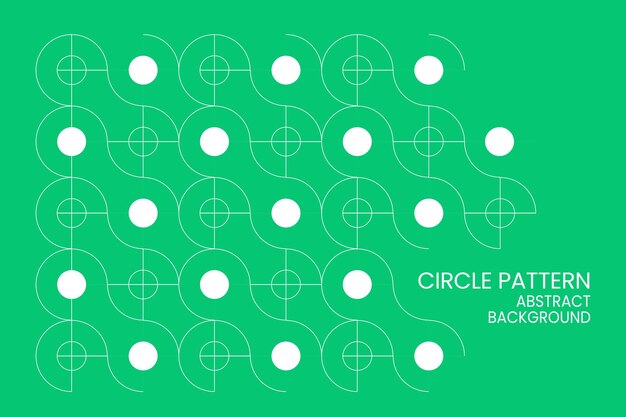 Circle pattern green abstract background