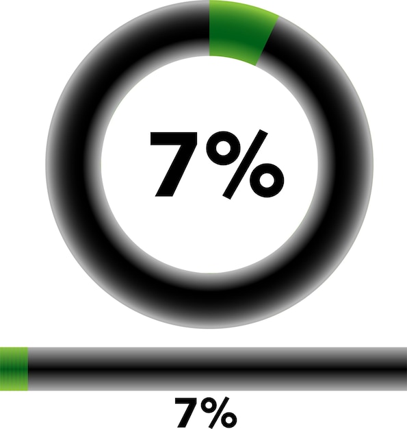 ベクトル web デザイン、ユーザー インターフェイス (ui)、またはインフォ グラフィックにすぐに使用できる円のパーセンテージ図