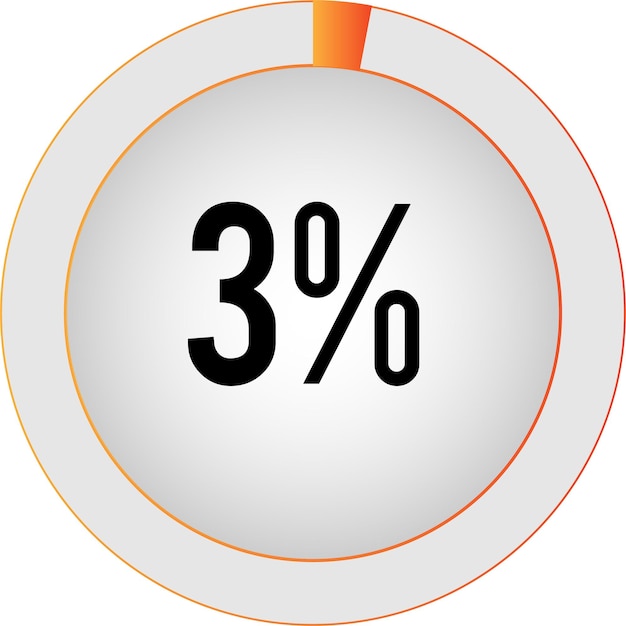 Vettore diagrammi percentuali circolari pronti per l'uso per il web design, l'interfaccia utente (ui) o l'infografica