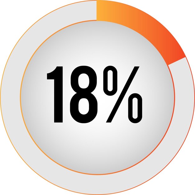 웹 디자인, 사용자 인터페이스(UI) 또는 인포그래픽에 사용할 준비가 된 원 백분율 다이어그램