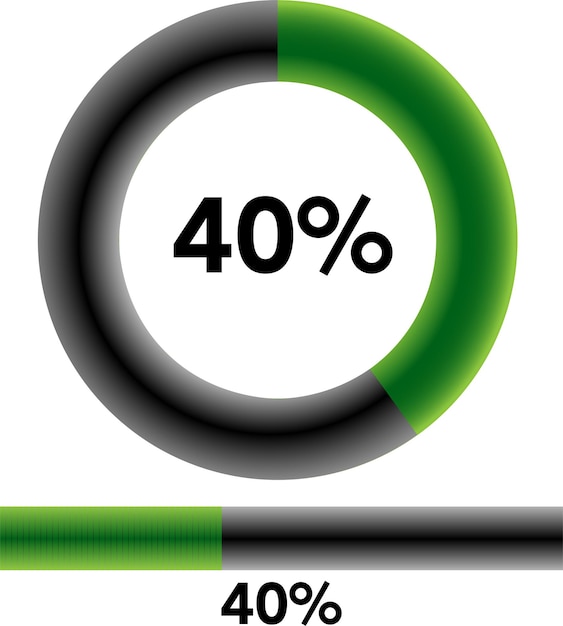 Circle percentage diagrams ready to use for web design, user interface (UI) or infographic