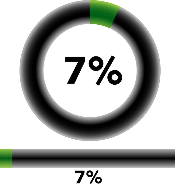 Круговые процентные диаграммы, готовые к использованию для веб-дизайна, пользовательского интерфейса (UI) или инфографики