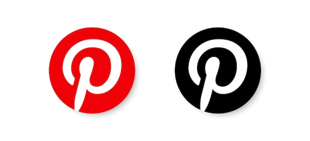 Vettore icona del logo del cerchio di pinterest app di social media applicazione di rete marca editoriale popolare illustrazione vettoriale