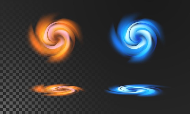 Vector circle portal with a light effect on a transparent background a spiral burst of energy or a protective shield isometric vector illustration of a powerful whirlpool as a symbol of infinity