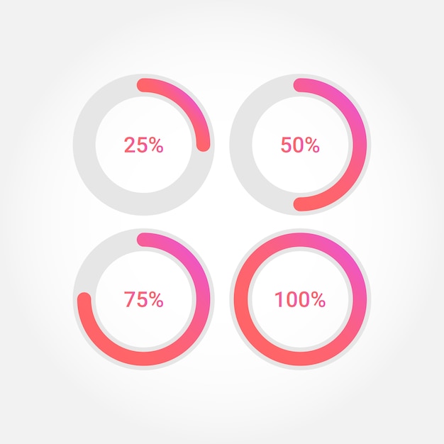 Vector circle progress background