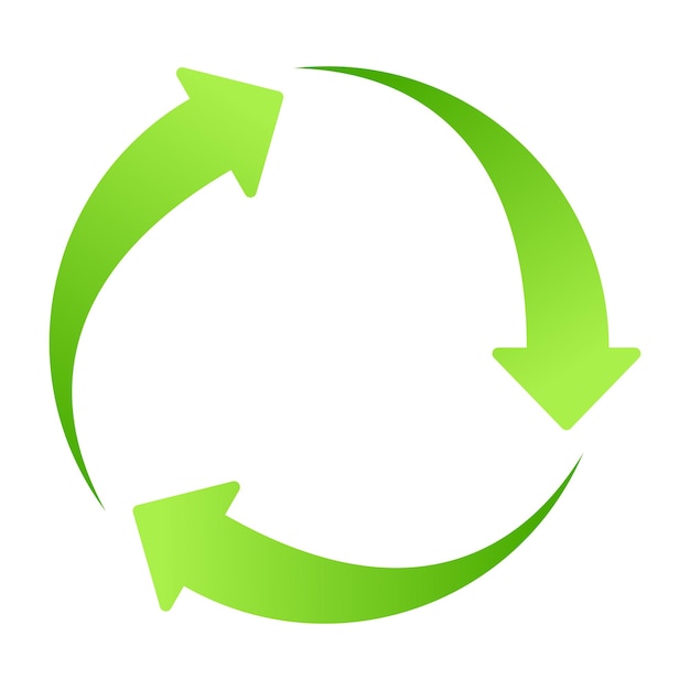 Vector circle recycle sign gradient