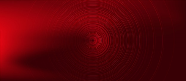Circle red digital sound wave