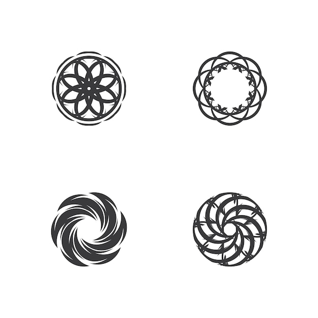 サークル リングの渦巻き抽象的なロゴのベクトル