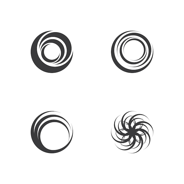 Circle Ring swirl Abstract Logo Vector