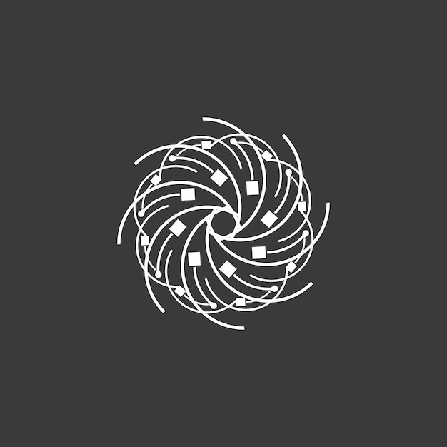 サークル リングの渦巻き抽象的なロゴのベクトル