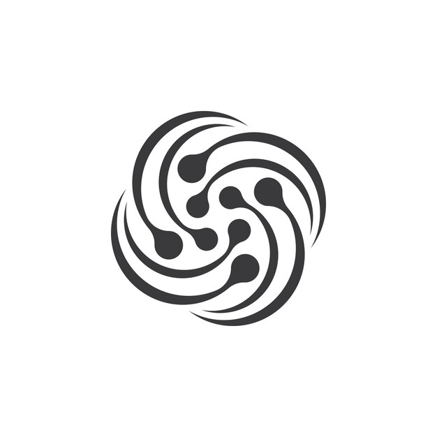 Vector circle ring swirl abstract logo vector