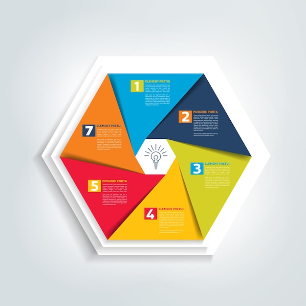 Circle round divided in four parts arrows Template scheme diagram chart graph presentation.