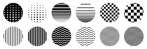 Circle Round Geometric Shapes. Vector Illustration