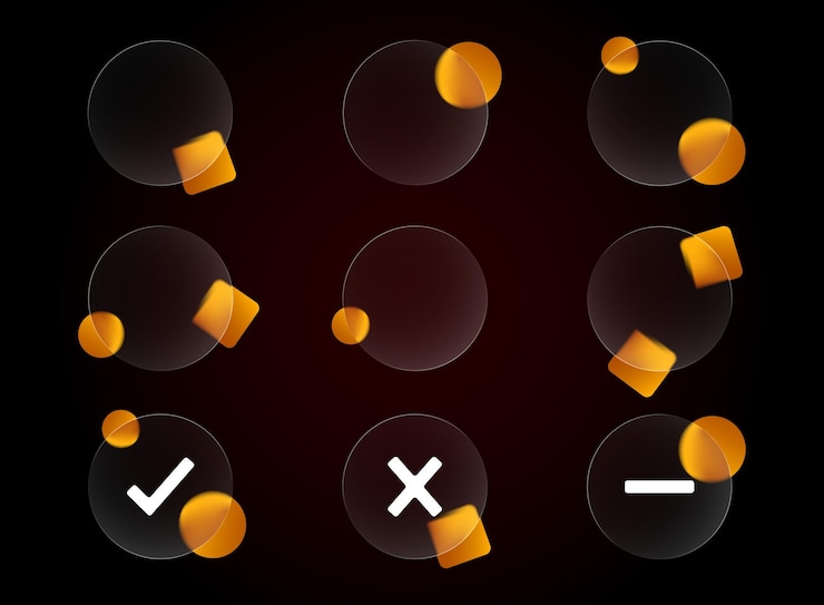 Vector circle round layout frame template modern trendy gradient glass morphism shape vector design