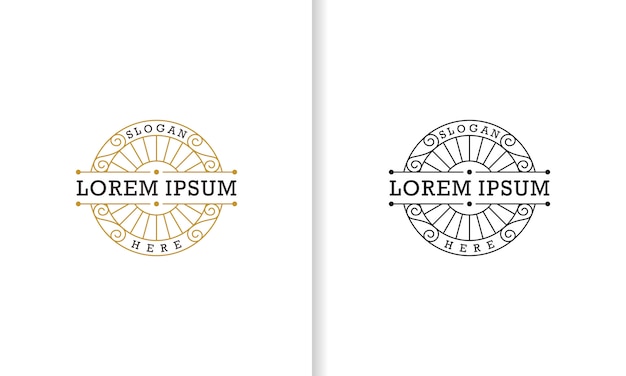 circle seal line art vector